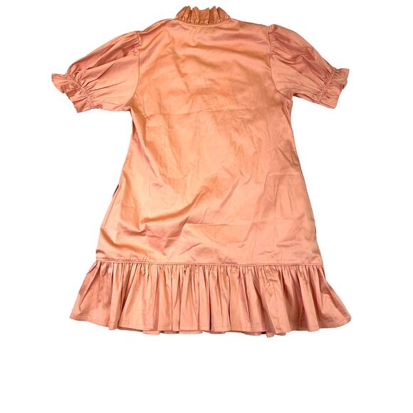 NWT S'edge Erin dress in tulip, Vintage Pink, Ruffle Hem, Large - Picture 5 of 5